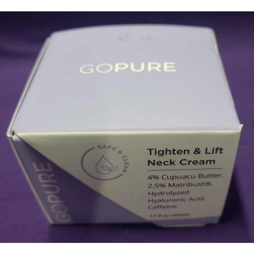 goPure Tighten & Lift Neck & Chest Moisturizer Cream for Visibly Firming 1.7 oz
